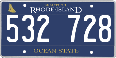 RI license plate 532728