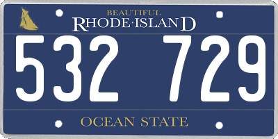 RI license plate 532729