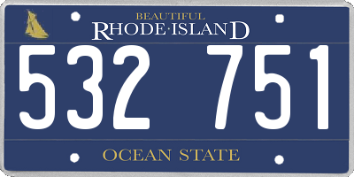 RI license plate 532751