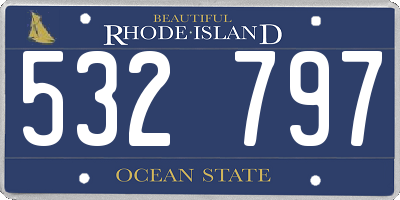RI license plate 532797