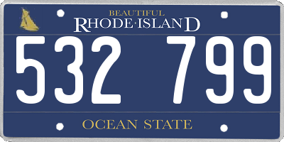RI license plate 532799