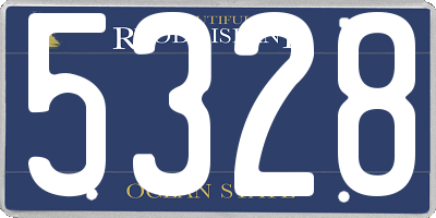 RI license plate 5328