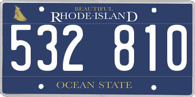RI license plate 532810