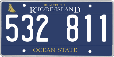 RI license plate 532811