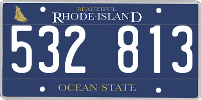 RI license plate 532813