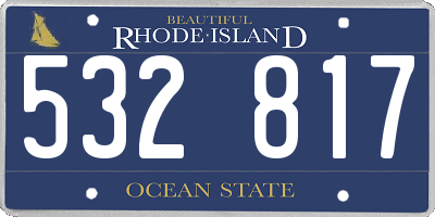 RI license plate 532817