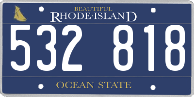 RI license plate 532818