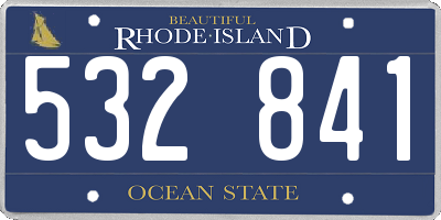 RI license plate 532841