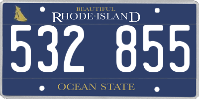 RI license plate 532855