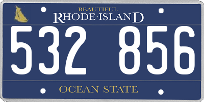 RI license plate 532856