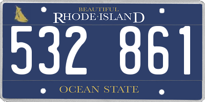 RI license plate 532861