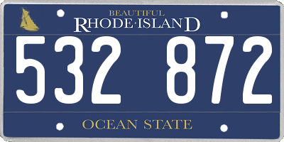 RI license plate 532872