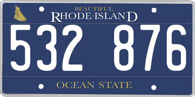 RI license plate 532876
