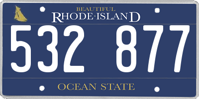 RI license plate 532877