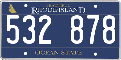 RI license plate 532878