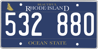 RI license plate 532880