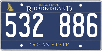 RI license plate 532886