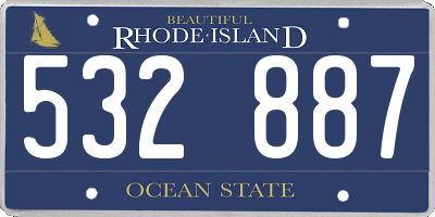 RI license plate 532887