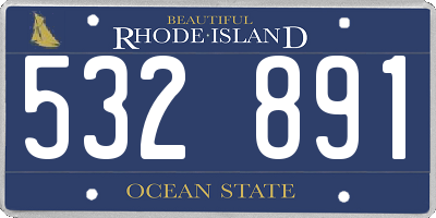 RI license plate 532891