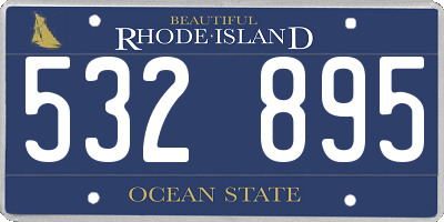 RI license plate 532895