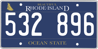 RI license plate 532896