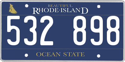 RI license plate 532898