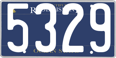 RI license plate 5329