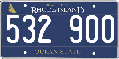 RI license plate 532900