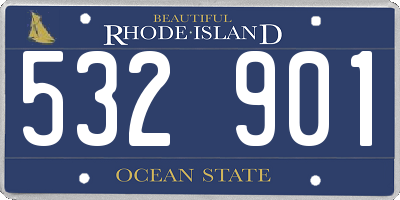 RI license plate 532901
