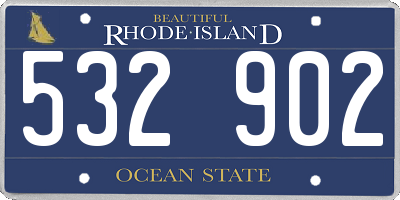 RI license plate 532902