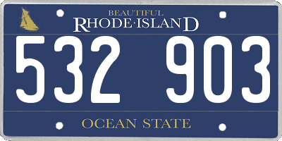 RI license plate 532903