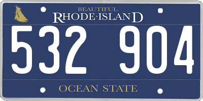 RI license plate 532904