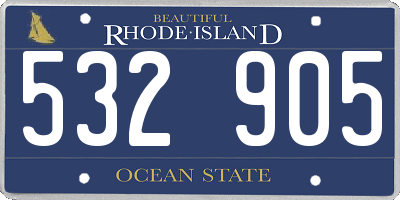 RI license plate 532905