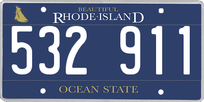 RI license plate 532911