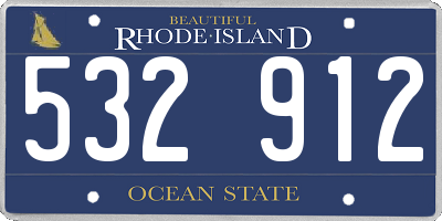 RI license plate 532912