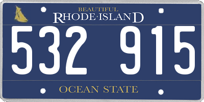 RI license plate 532915