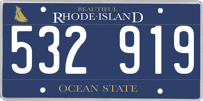 RI license plate 532919