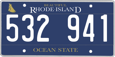RI license plate 532941