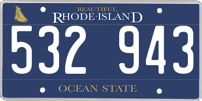 RI license plate 532943
