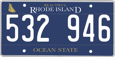 RI license plate 532946