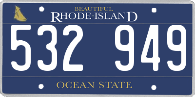 RI license plate 532949