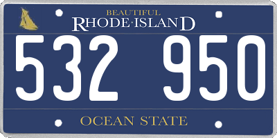 RI license plate 532950
