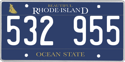RI license plate 532955