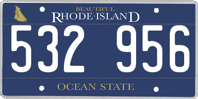 RI license plate 532956