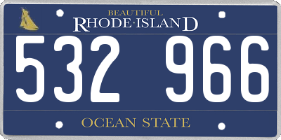 RI license plate 532966