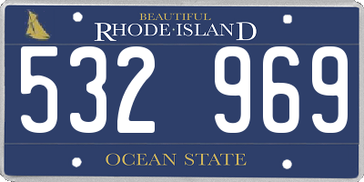 RI license plate 532969