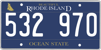 RI license plate 532970