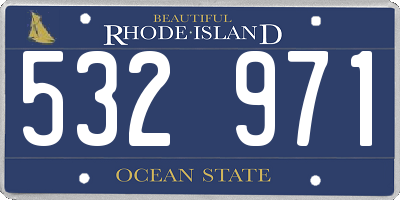 RI license plate 532971