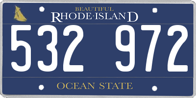 RI license plate 532972
