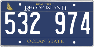 RI license plate 532974